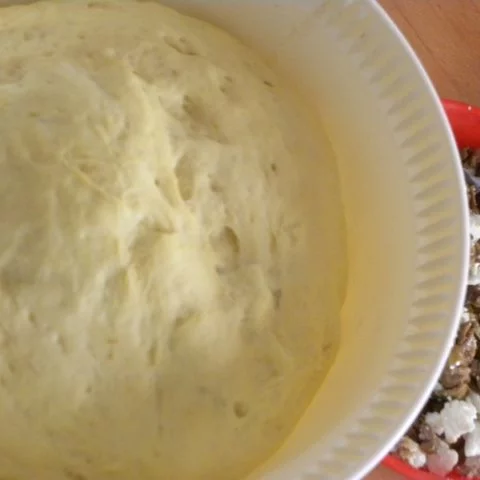 Dough and olives image