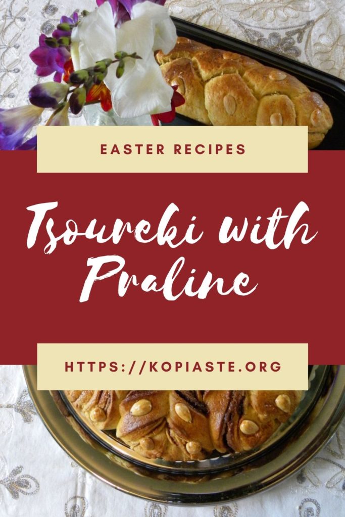 Collage Tsourekia with praline image
