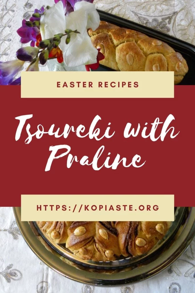 Collage Tsourekia with praline image