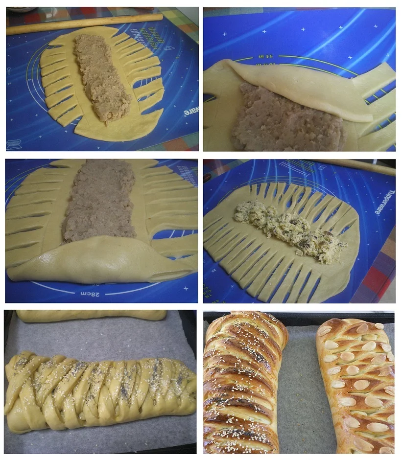 Collage how to braid tsoureki image