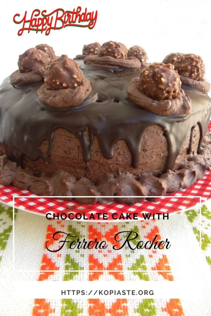 Collage Chocolate Ferrero Rocher Cake image