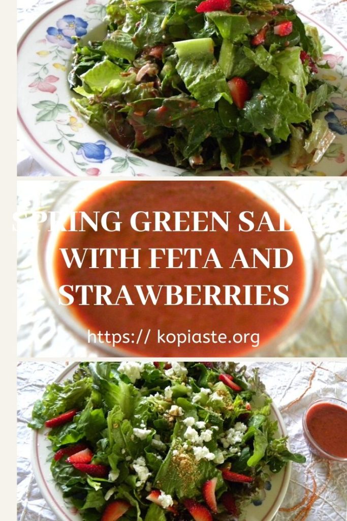Collage Green Salad with Strawberries and Feta image
