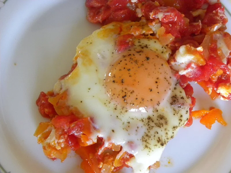 Kagianas with poached egg picture