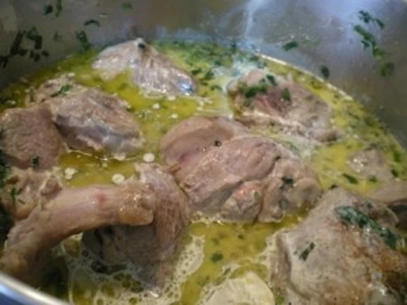 cooking the meat image