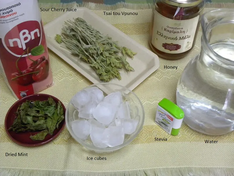 Ingredients to make tsai tou vounou image