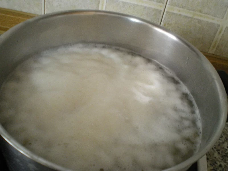 Foam forming on top of chickpeas image