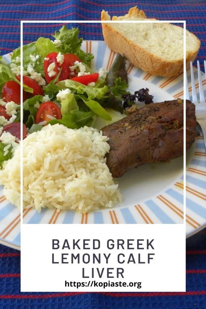 Collage Baked Greek Lemony Calf Liver image