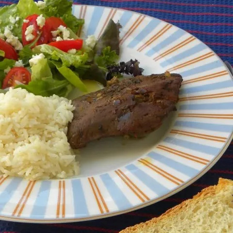 Roasted calf liver picture