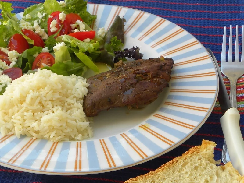Roasted calf liver picture