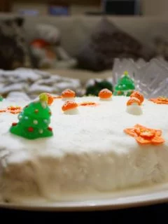 Christmas Cake with ebible ornaments image