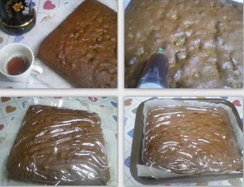 Collage Christmas Cake wetting cake image