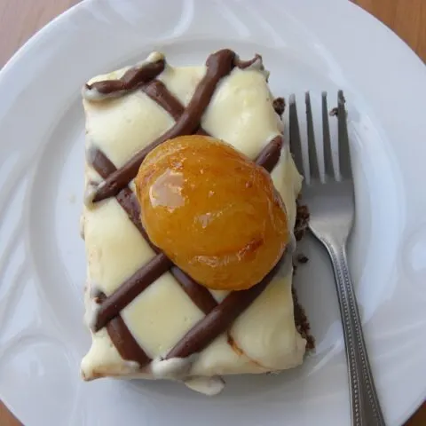 Nanaimo bars served with chestnut preserve image