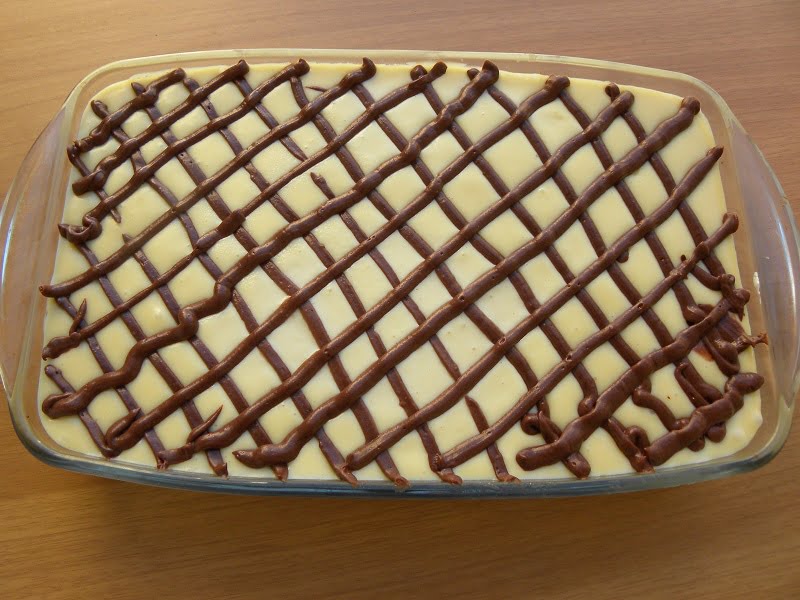 Nanaimo bars with white and dark chocolate image