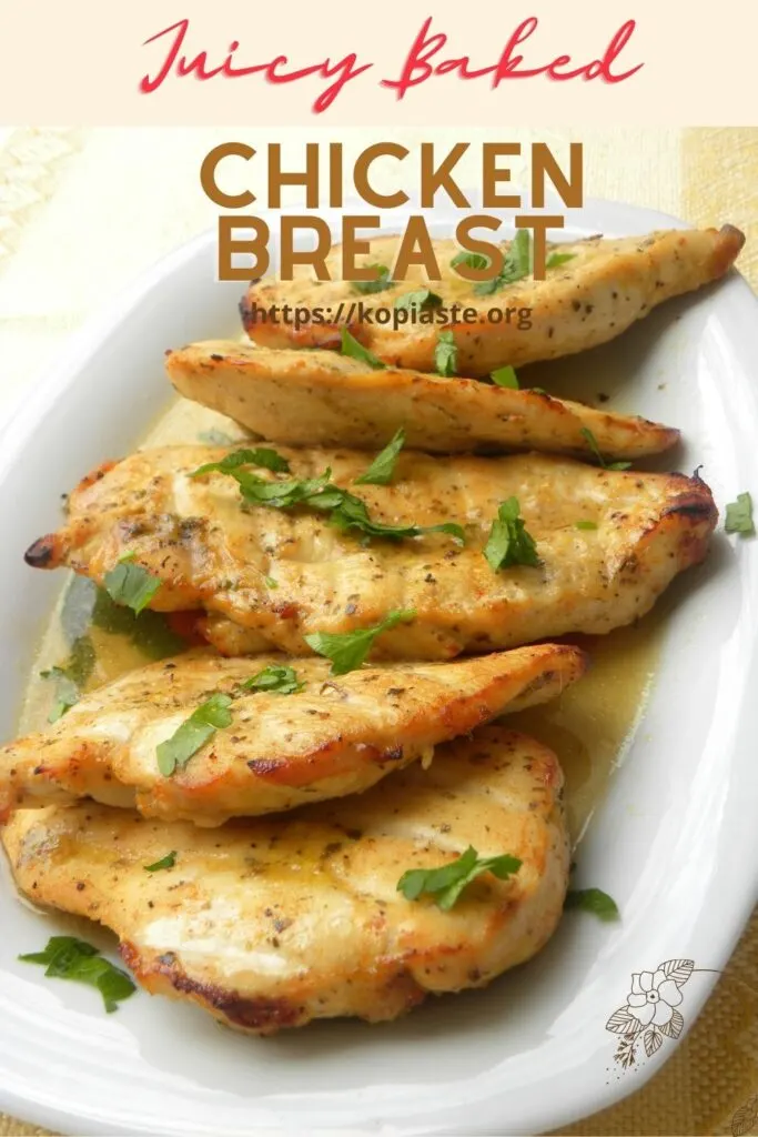 Collage Juicy Baked Chicken Breast image
