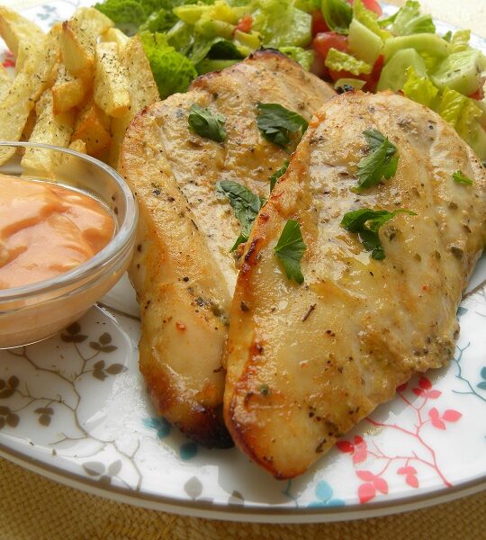 Honey and Mustard Baked Chicken breasts