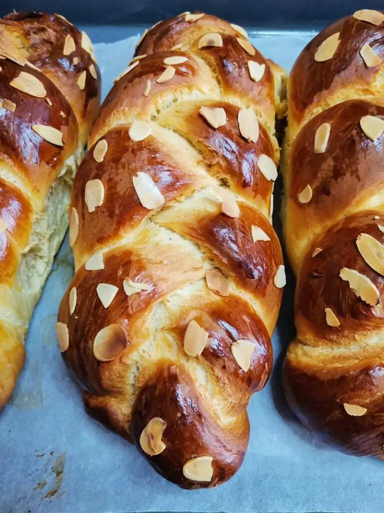 Tsourekia with almonds on top 2021 image