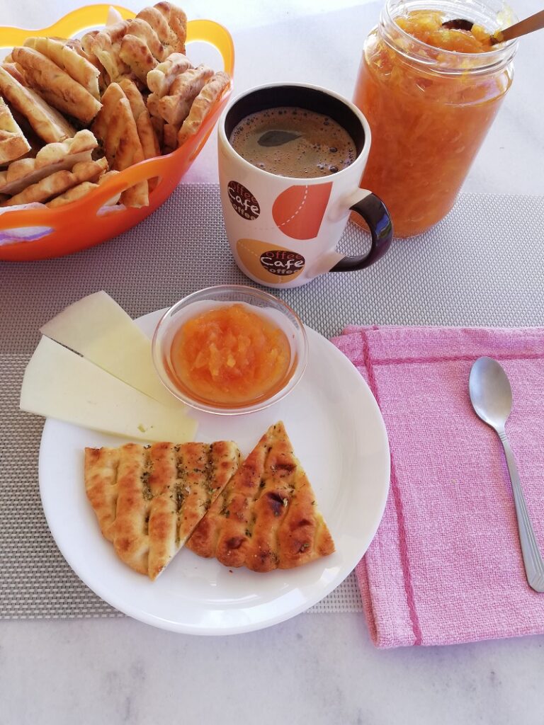 Mixed Citrus Marmalade with pita chips and Greek Coffee image