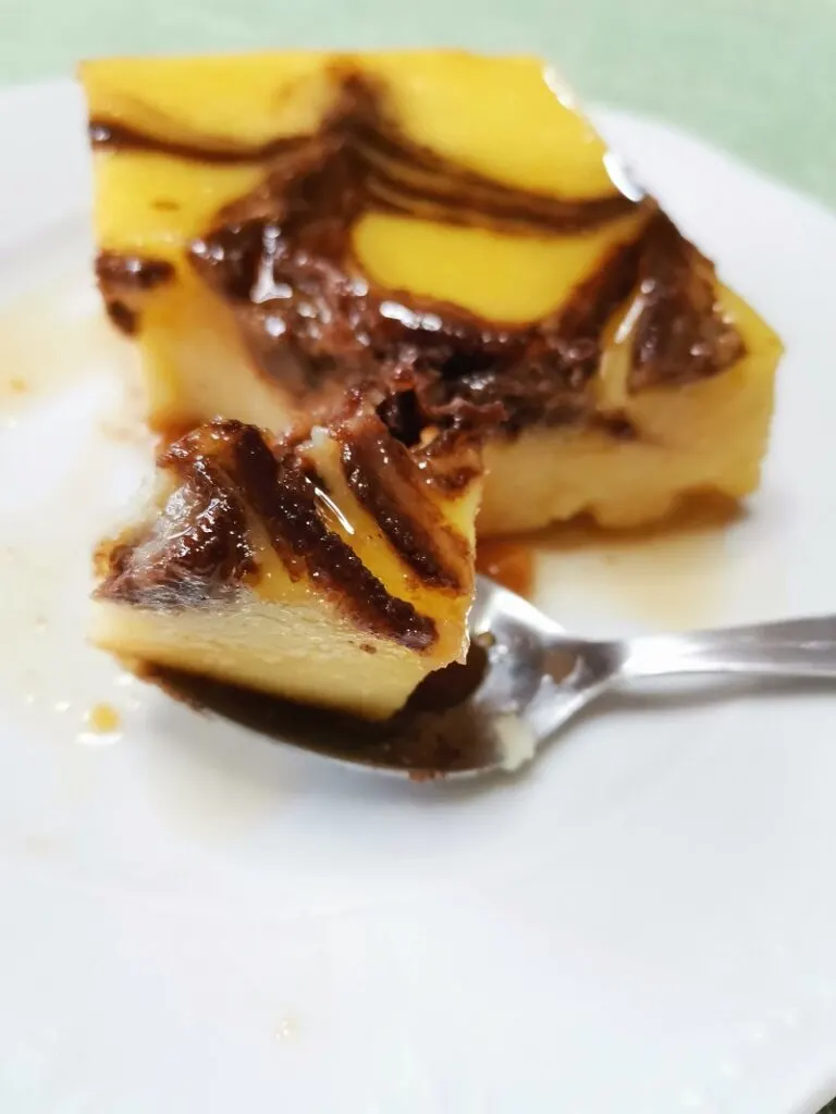 Caramelized galatopita in spoon image