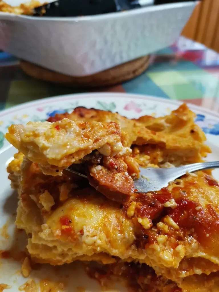 Sausage Lasagna served image