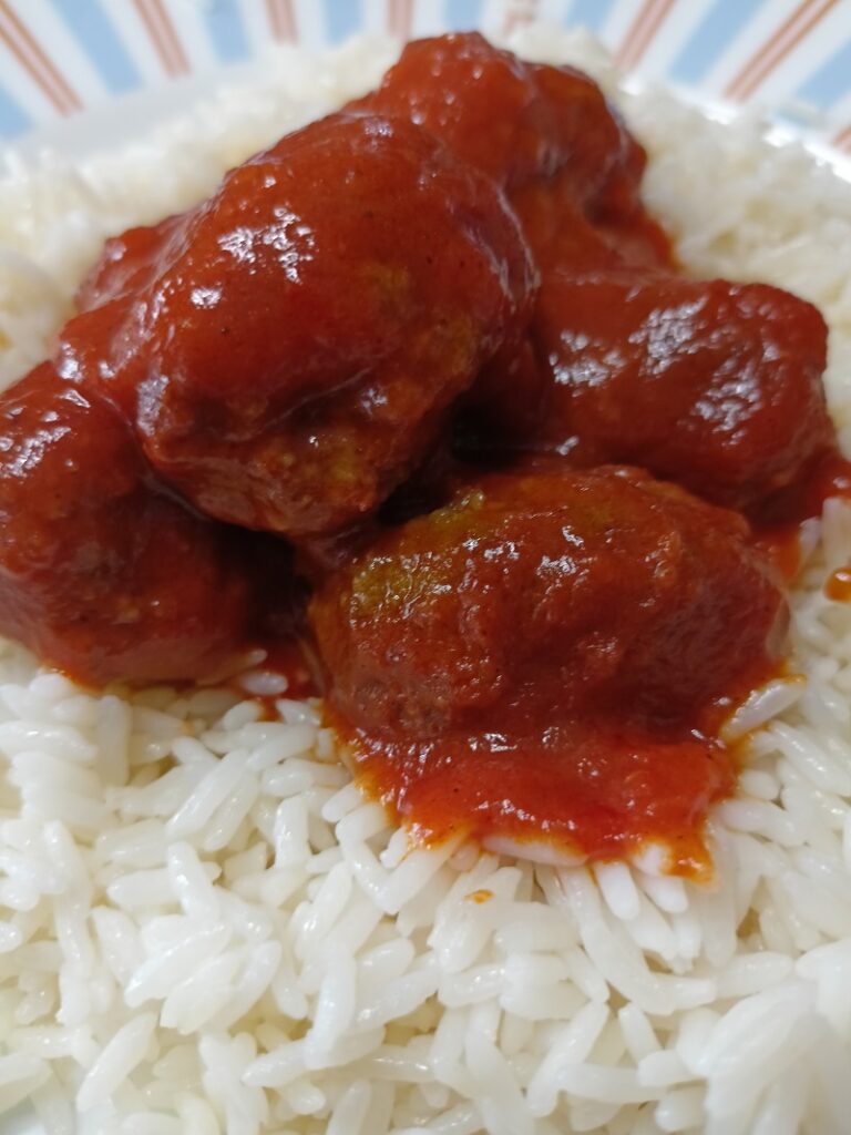 Soutzoukakia with rice picture