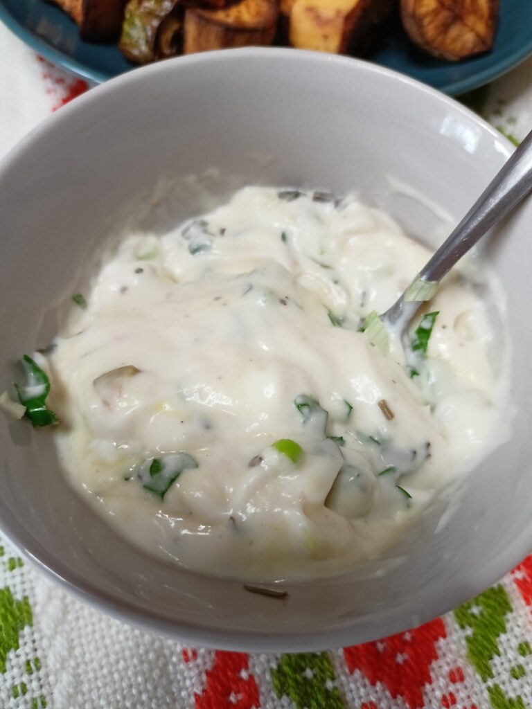 Tartar Sauce with air fryer veggies image