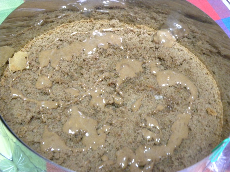 Adding first layer of chocolate image