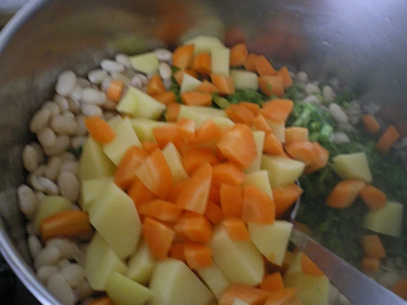 Adding the vegetables image