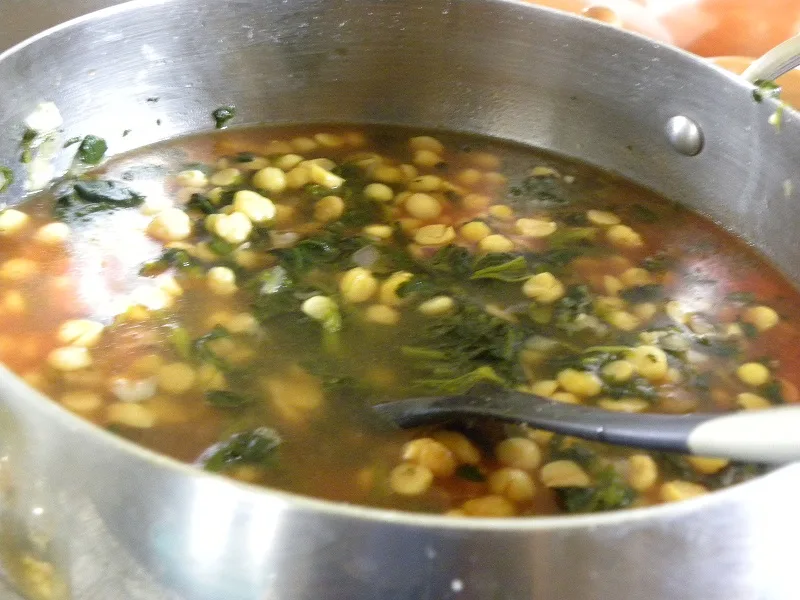 Cooking the spinach image