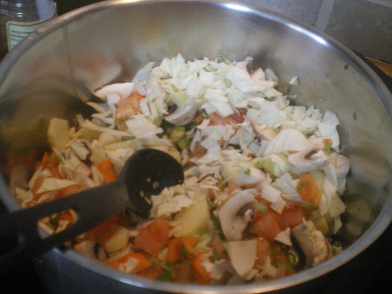 Sauteing the vegetables image