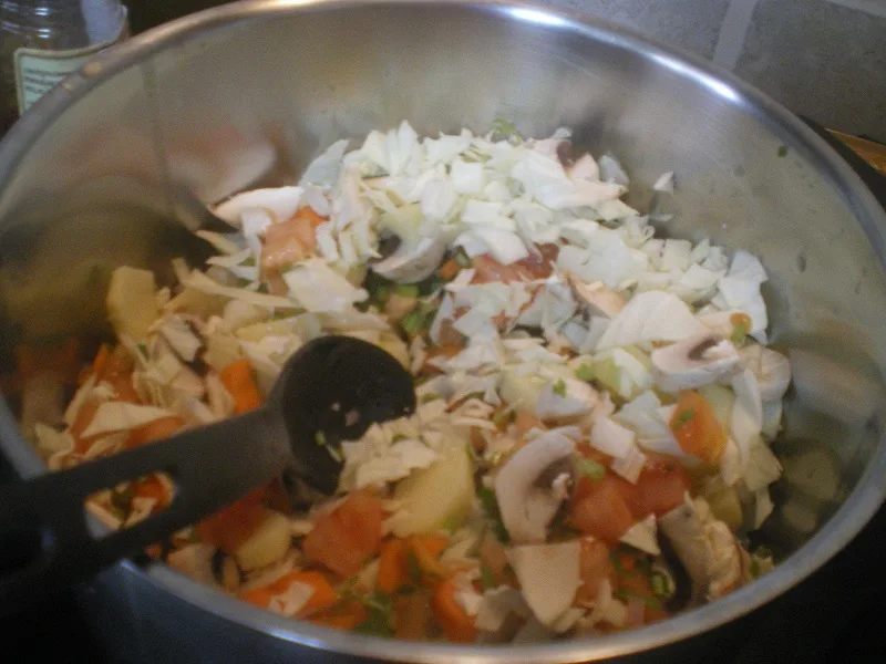 Sauteing the vegetables image