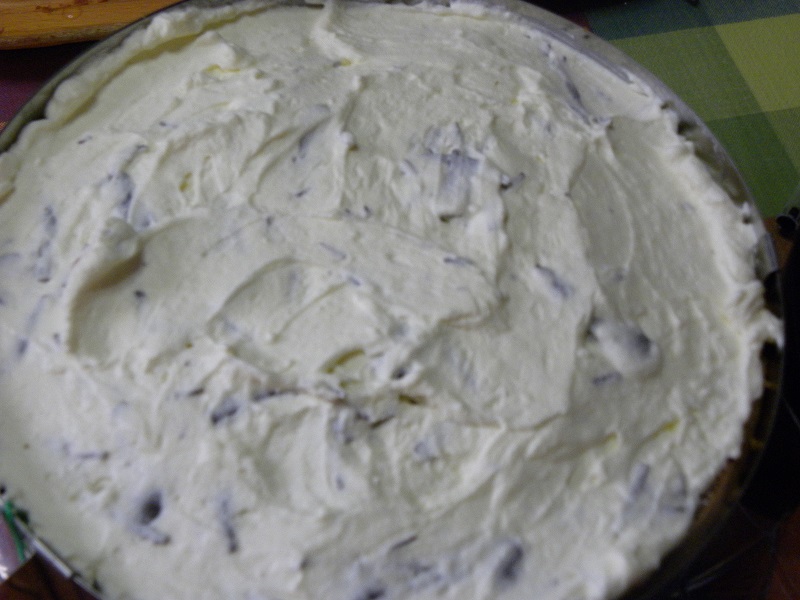 Cake covered with cling film image