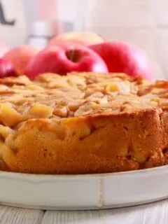Greek upside down Olive Oil Apple Cake picture