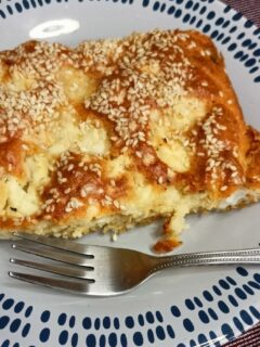 A piece of Feta Cake image