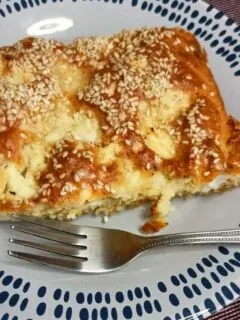 A piece of Feta Cake image