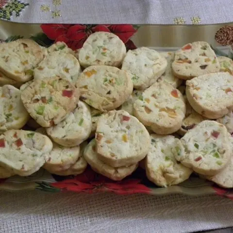 Christmas Colourful Dried Fruit Shortbread Cookies image