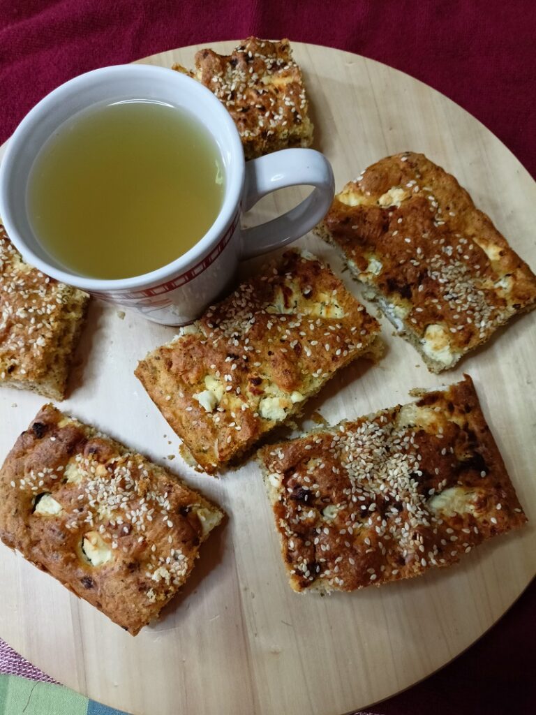 Feta pie with Tsai tou vounou image.