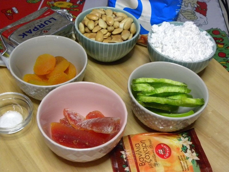 Ingredients to make shortbread Christmas Cookies image