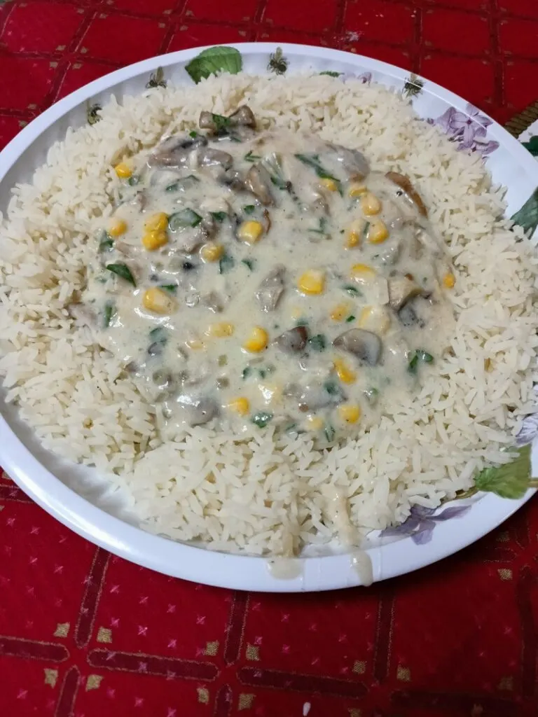 Turkey and mushroom fricassee image