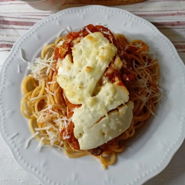 Air Fryer Greek Style Chicken Parmesan