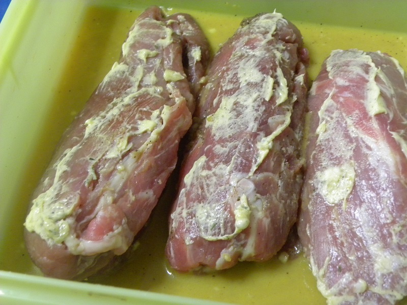 Marinating the port tenderloins image