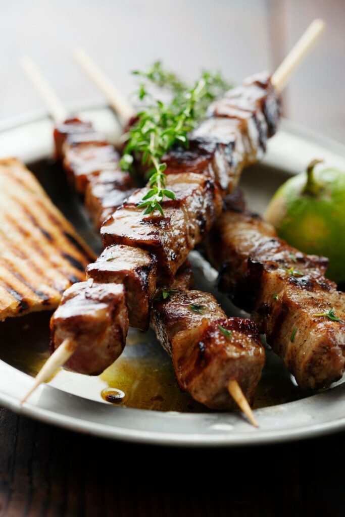 Souvlaki in a plate image