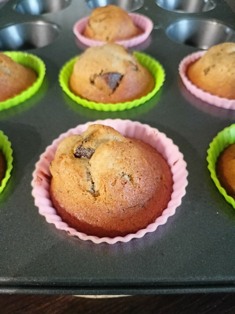 Banana Muffins with Dark Chocolate image