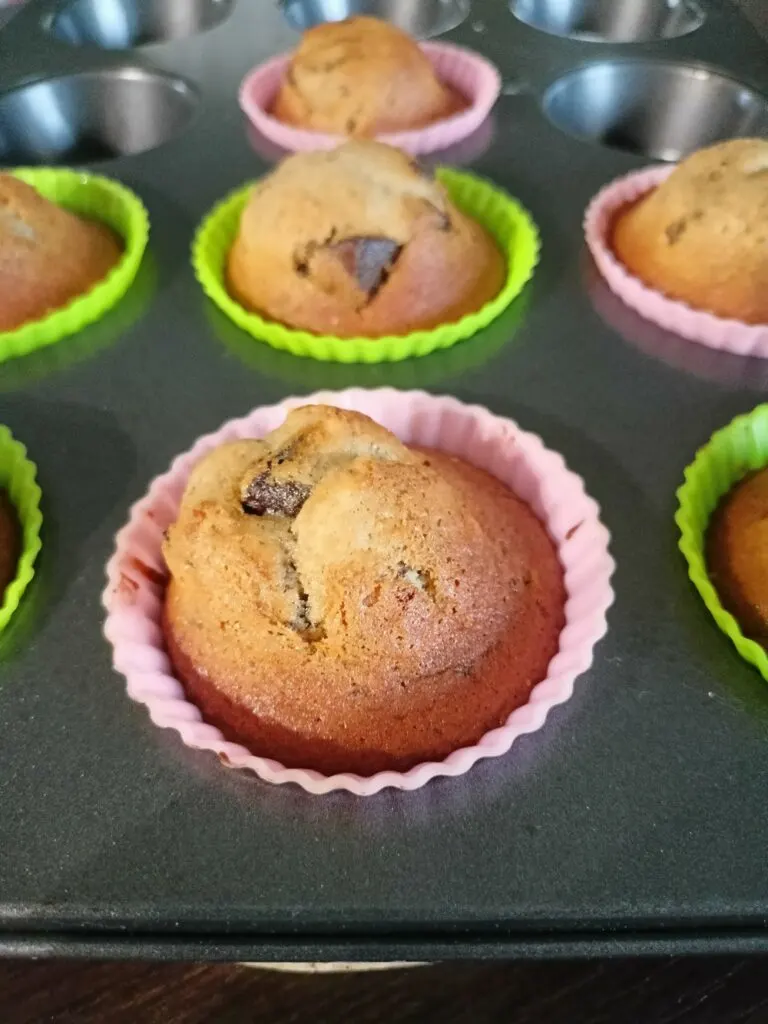 Banana Muffins with Dark Chocolate image