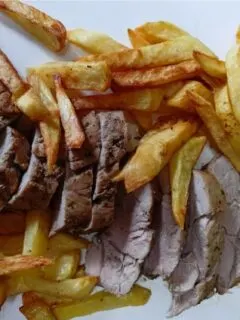 pork tenderloin, potatoes and sauce image
