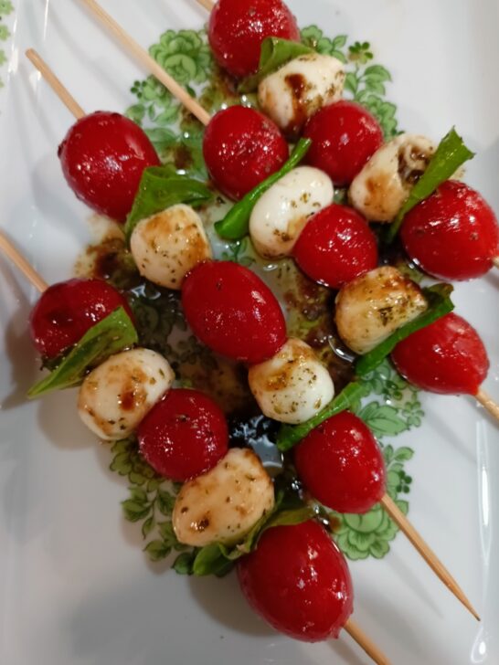 Mini Mozzarella and Basil Caprese  Appetizers