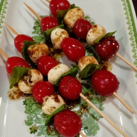 Mini mozzarella caprese appetizers image