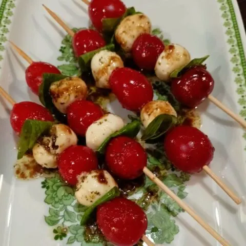 Mini mozzarella caprese appetizers image