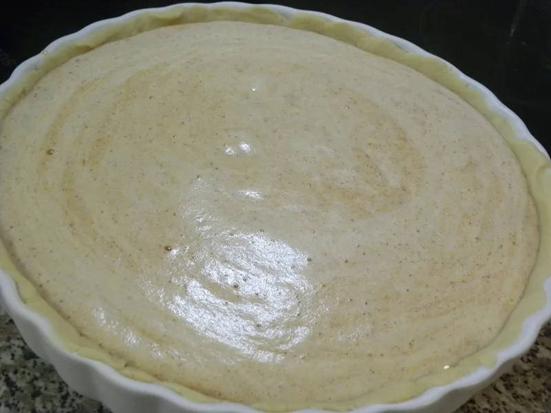 Pumpkin filling before baking image