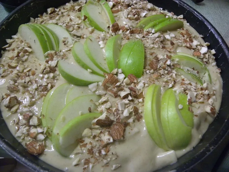 Apple cake milopita before baking image