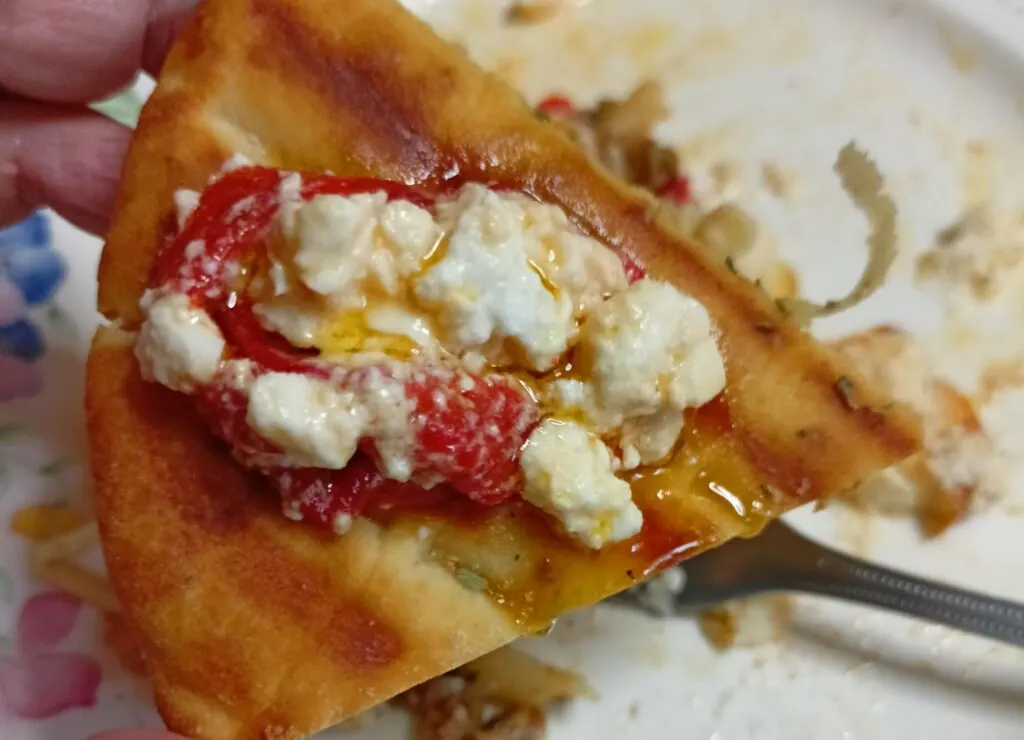 Bouyourdi on a pita chip image
